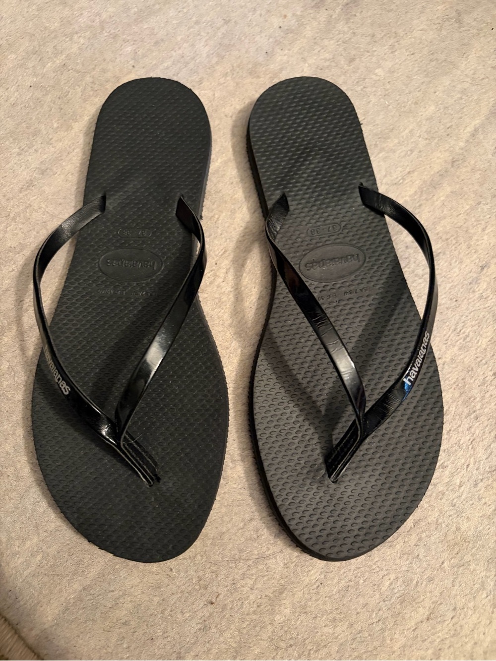 Havaianas Slim Gloss Black Flip Flops